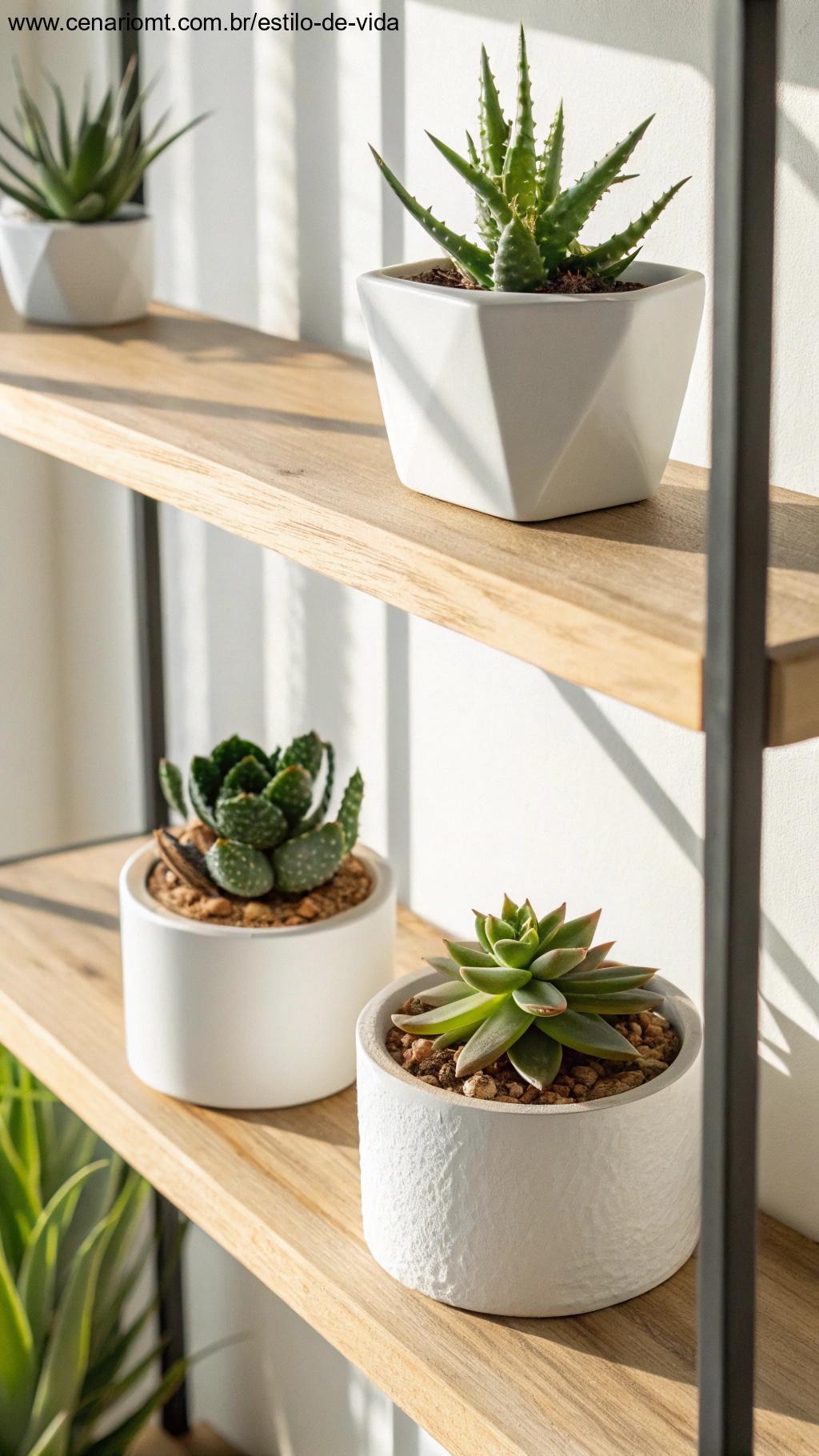 Vasos minimalistas para suculentas