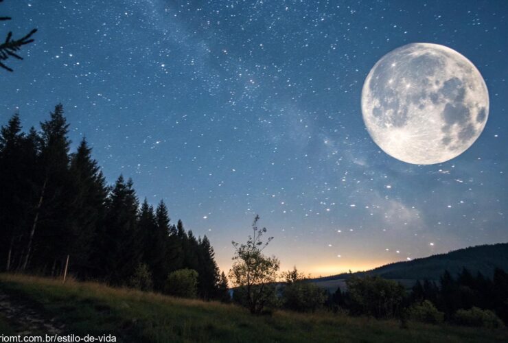 Fase da Lua em destaque no céu noturno desta quarta-feira, 07 de maio de 2025