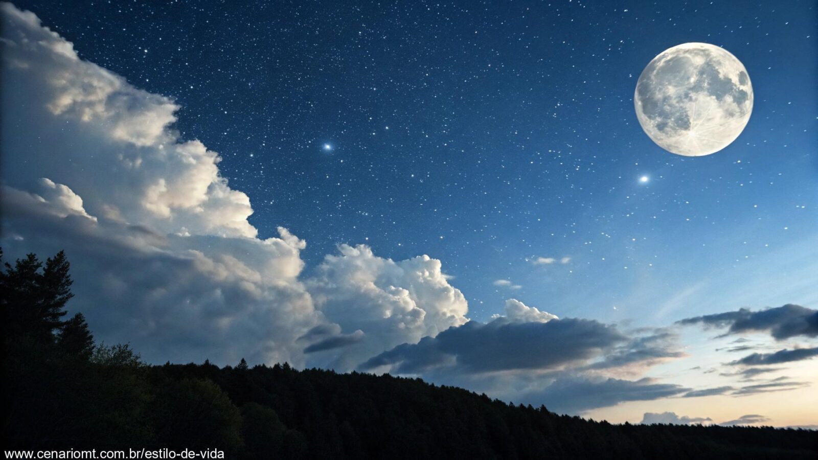 Fase da Lua hoje quarta-feira 30/04/2025 com céu estrelado