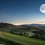 Fase da lua hoje, segunda-feira, 05 de maio de 2025, vista em um céu noturno limpo
