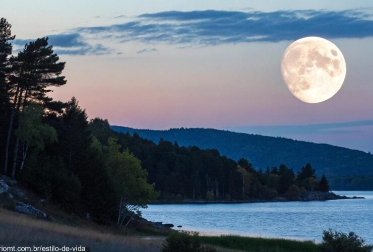 Céu noturno limpo com a fase da lua visível em 16 de maio de 2025