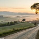 Imagem de uma paisagem tranquila ao amanhecer