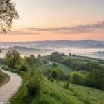 Paisagem tranquila ao amanhecer simbolizando fé, esperança e renovação
