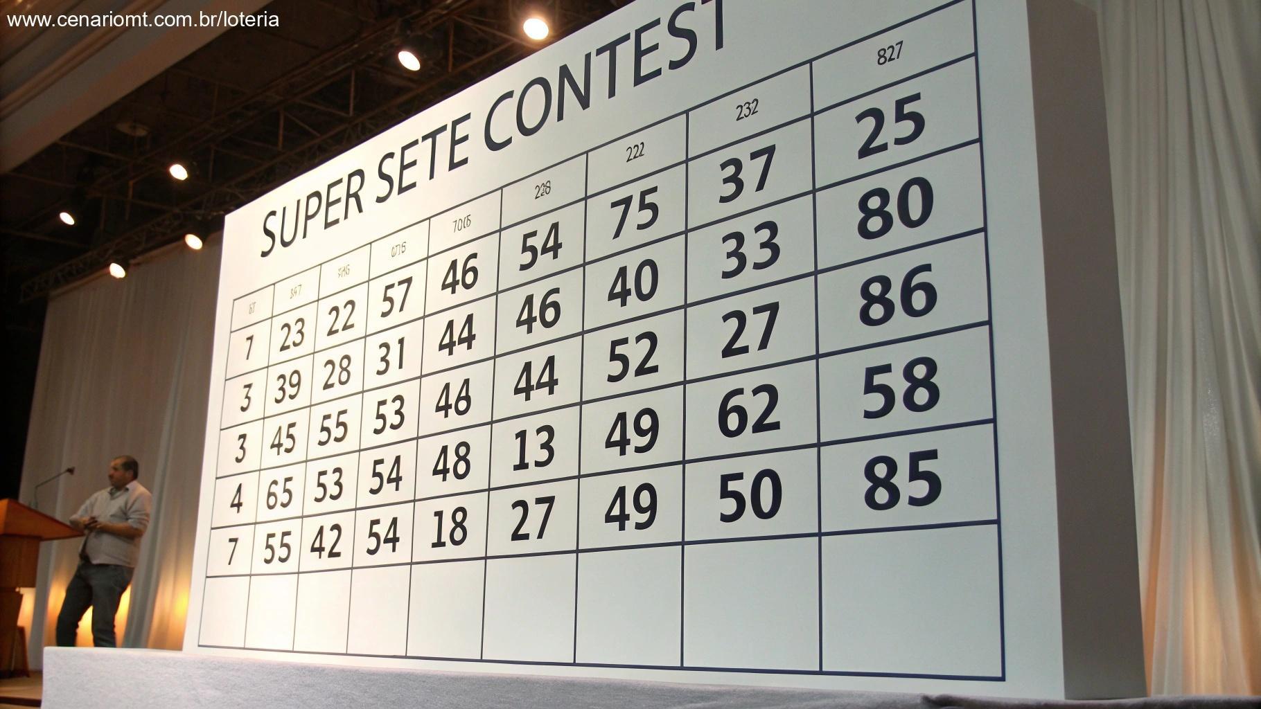 Resultado do concurso da Super Sete 673, com os números sorteados e detalhes sobre o prêmio.