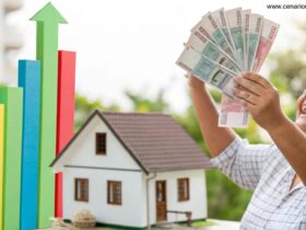 Imagem com gráficos, dinheiro, casa e pessoa feliz sobre o concurso 5976 da Loteria Federal