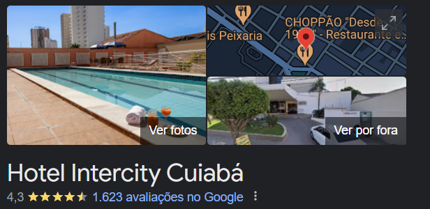 Foto do Google Meu Negócio do Intercity Cuiabá.