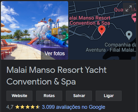 Foto do Google Meu Negócio do Malai Manso Resort Yatch Convention & Spa.
