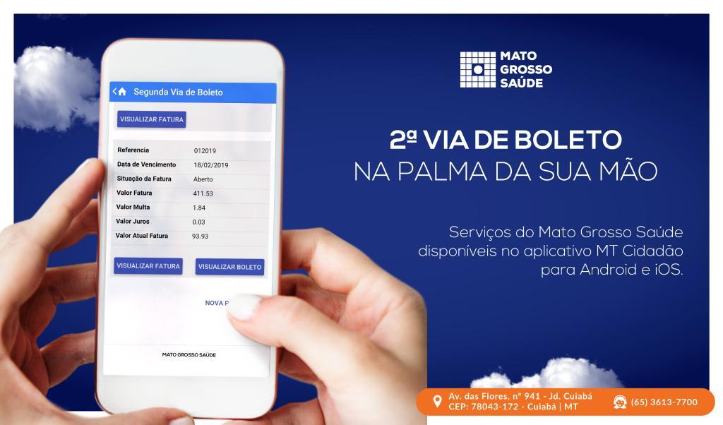 mato grosso saude facilita retirada de 2a via de boleto pelo aplicativo de celular 5c753587b4b39