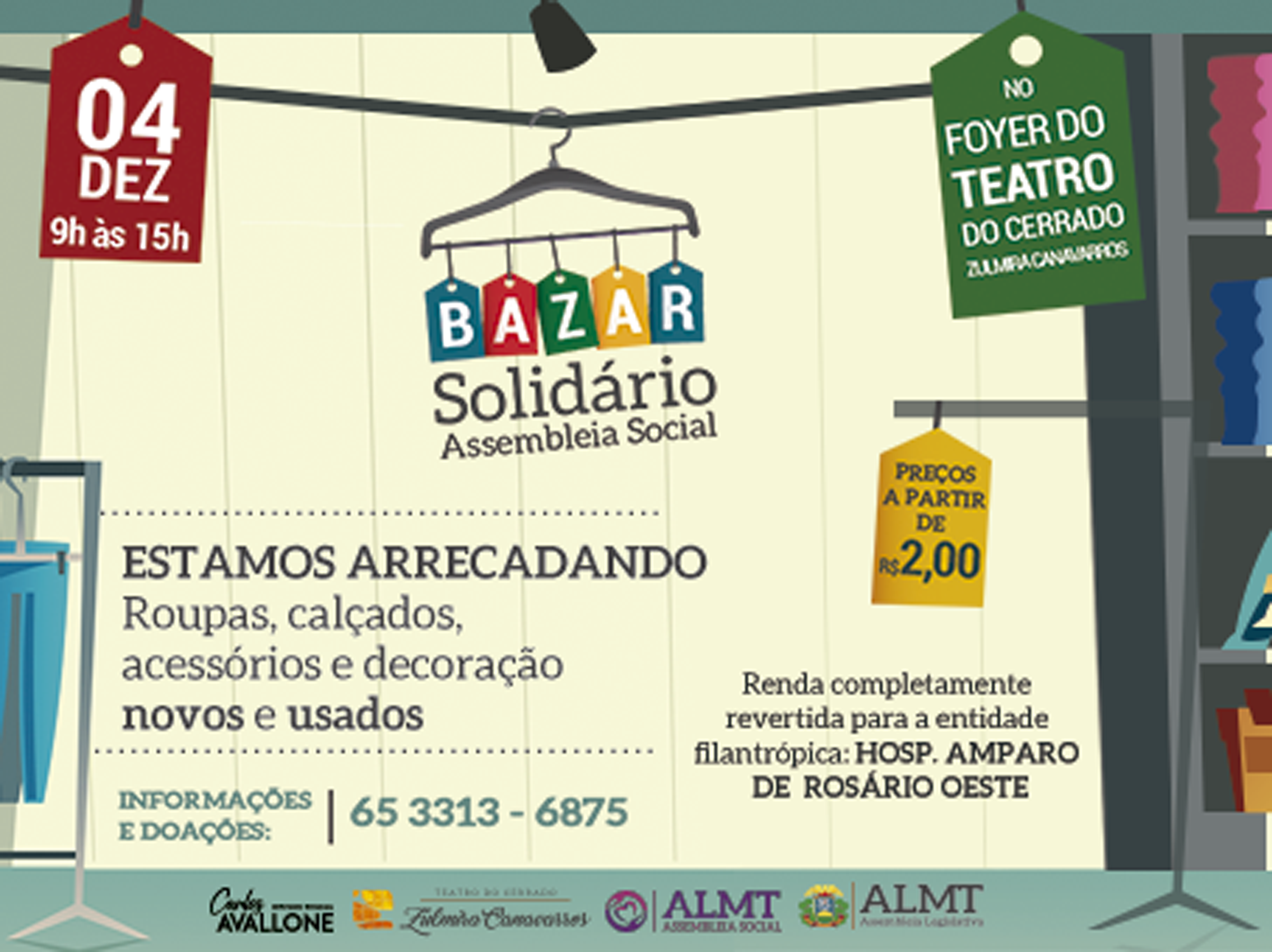 assembleia social solicita doacoes para bazar voltado ao hospital amparo de rosario oeste 5dd4622652662