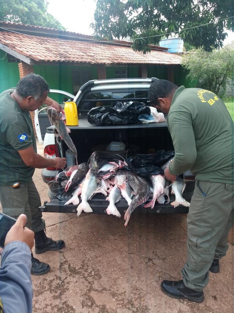 Apreensão pescado ilegal em Santo Antônio do Leverger