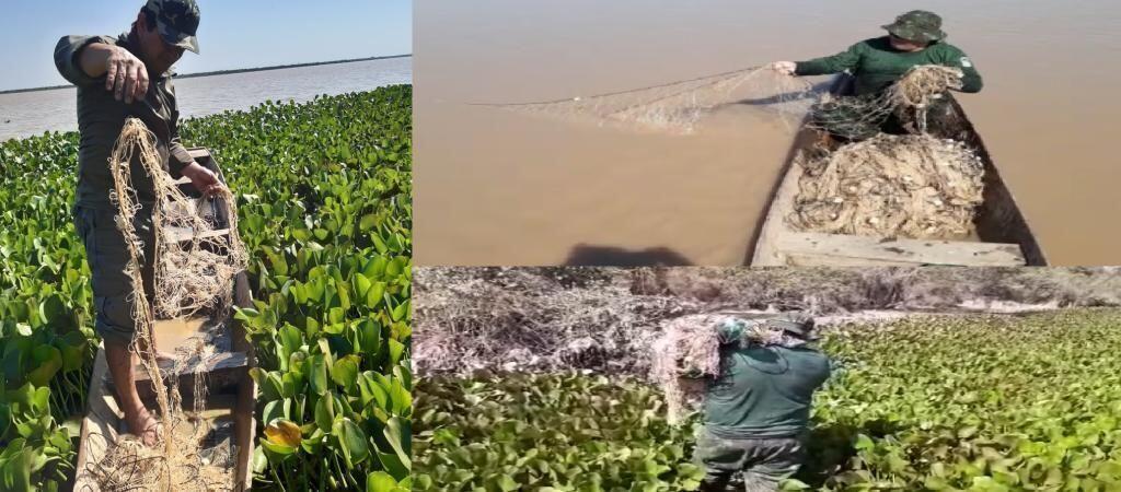 Batalhão Ambiental e Sema apreendem rede com mais de mil metros; uma das maiores já retiradas dos rios em MT 2020 08 20 17:26:42