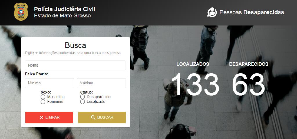 Polícia Civil cria página na internet para divulgar cadastro de pessoas desaparecidas 2020 08 27 17:25:19