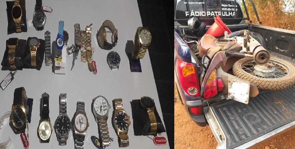 Polícia recupera 16 relógios roubados de loja no interior de Mato Grosso 2 PM recupera rel%C3%B3gios roubados de loja em Araputanga 2020 09 22 16:18:54