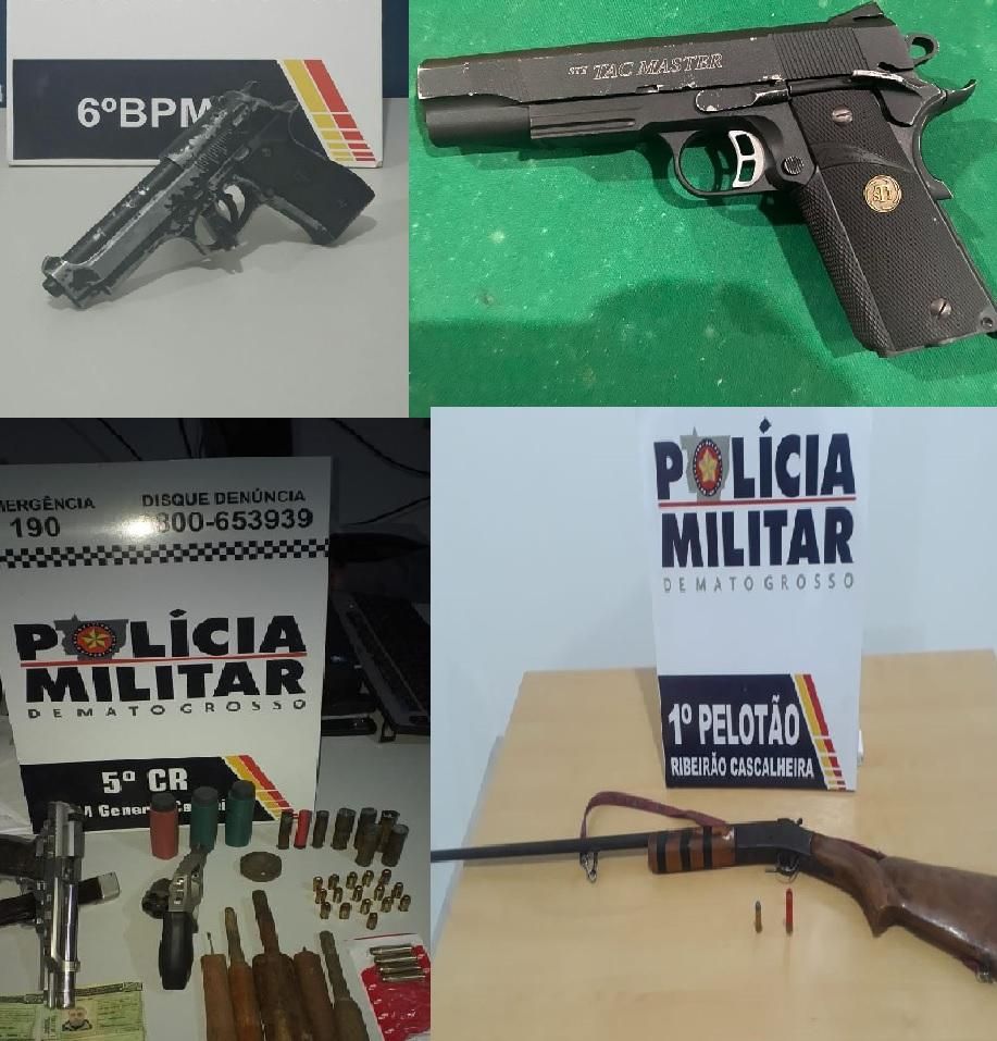 PM tira de circulação armas de fogo e réplicas em Cuiabá e cidades do interior 2020 09 01 08:28:21