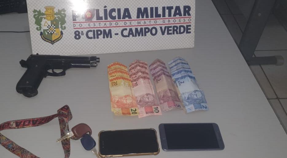 Suspeitos de roubos em Campo Verde são detidos com réplica de pistola 2020 09 10 20:26:35