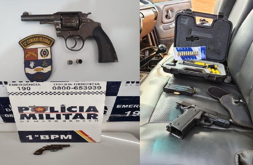 Armas de fogo apreendidas por disparo ermo em abordagem e transportada irregularmente 2020 10 21 20:05:38