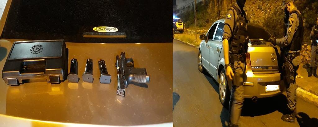 Em barreira policiais percebem motorista manuseando pistola enquanto dirigia 2020 10 25 14:41:07