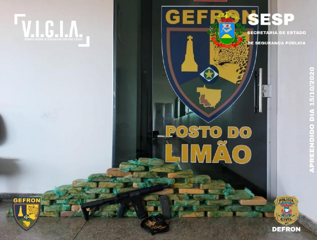 Gefron apreende quase 58 quilos de drogas e arma de uso restrito2020 10 16 09:55:58