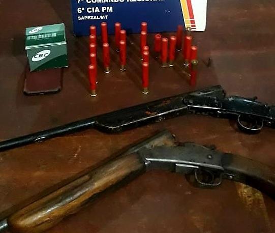 Irmãos são pegos com armas de fogo sendo um deles procurado da justiça de Rondônia 2020 10 04 16:04:39