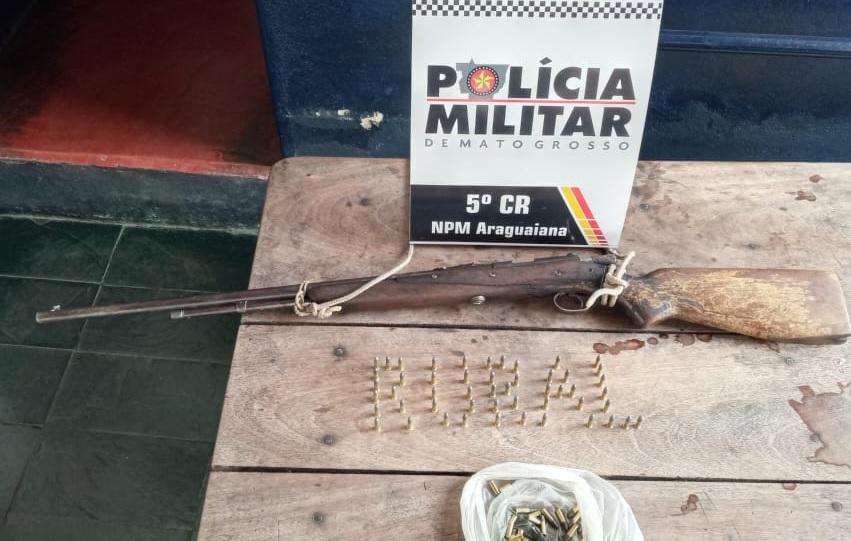 PM encontra rifle com 83 munições com motorista em Araguaiana 2020 10 14 20:40:19