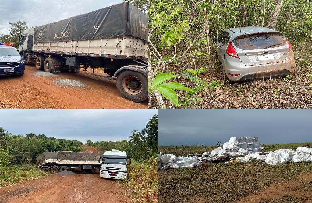PM recupera carreta com carga de adubo e encontra outro veículo roubado em Guiratinga 2020 10 20 19:00:43