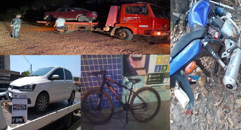 Policiais recuperaram caminhonete carro motocicleta e bicicleta em Rondonópolis Cáceres e Pontes e Lacerda 2020 10 22 20:29:55
