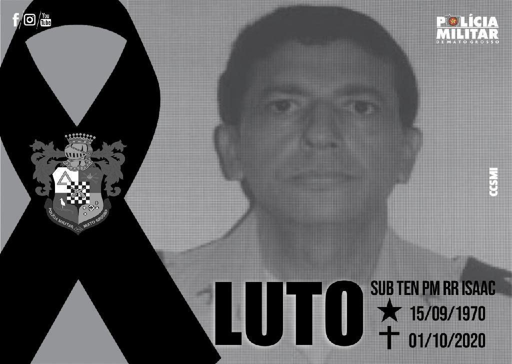 Polícia Militar lamenta morte de subtenente Isaac Gomes de Oliveira 2020 10 02 09:56:14