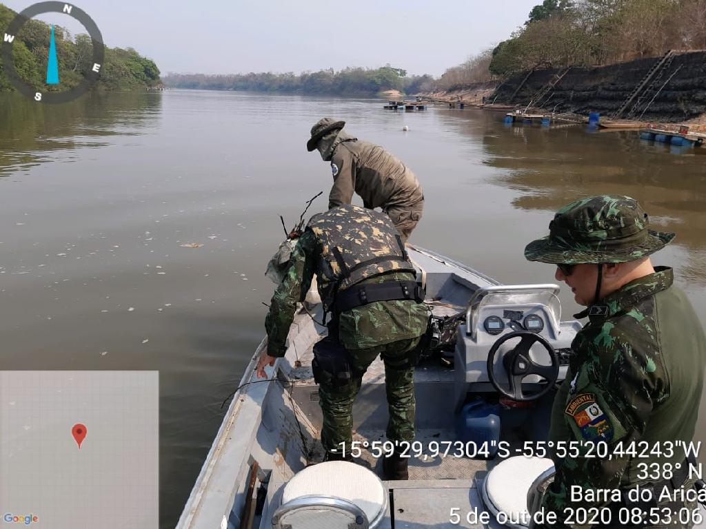 Sema e Polícia Ambiental retiram 80 armadilhas para capturar peixes do Rio Cuiabá 2020 10 07 20:53:33