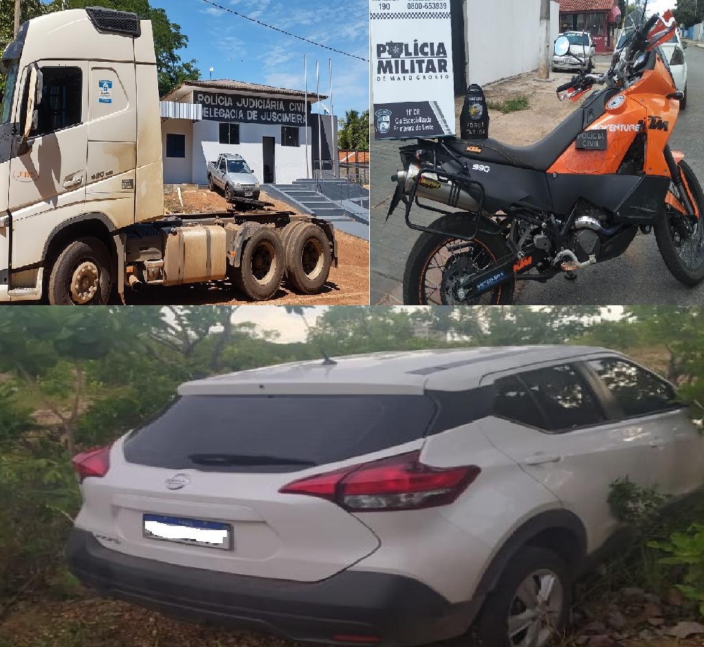 PM recupera carreta carros e motocicletas em Cuiabá Rondonópolis Juscimeira e Primavera do Leste 2020 12 18 12:16:39