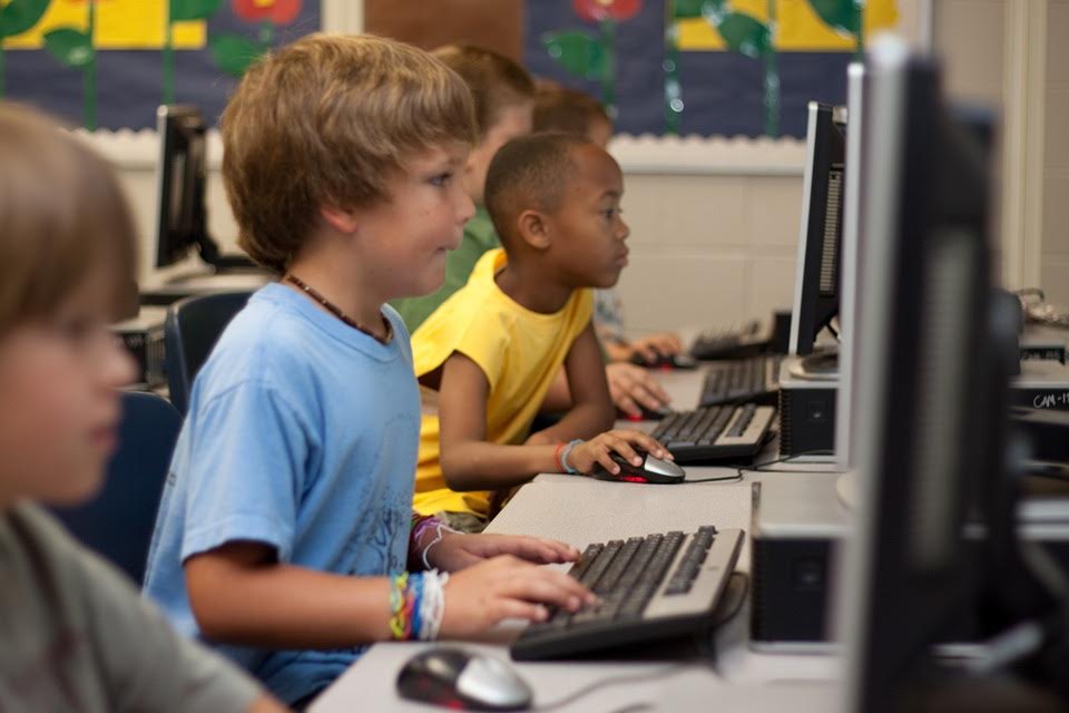 Kids on computers