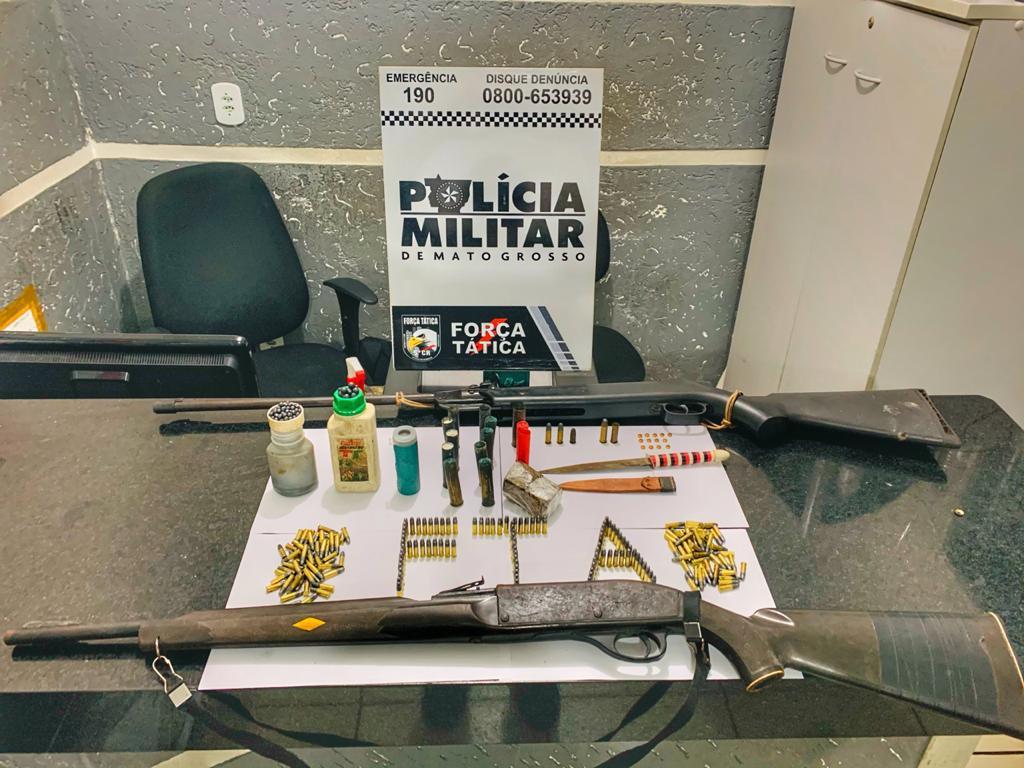 Na busca de suspeito por tráfico de droga PM encontra armas e munições com pai de denunciado 2021 01 21 13:10:46