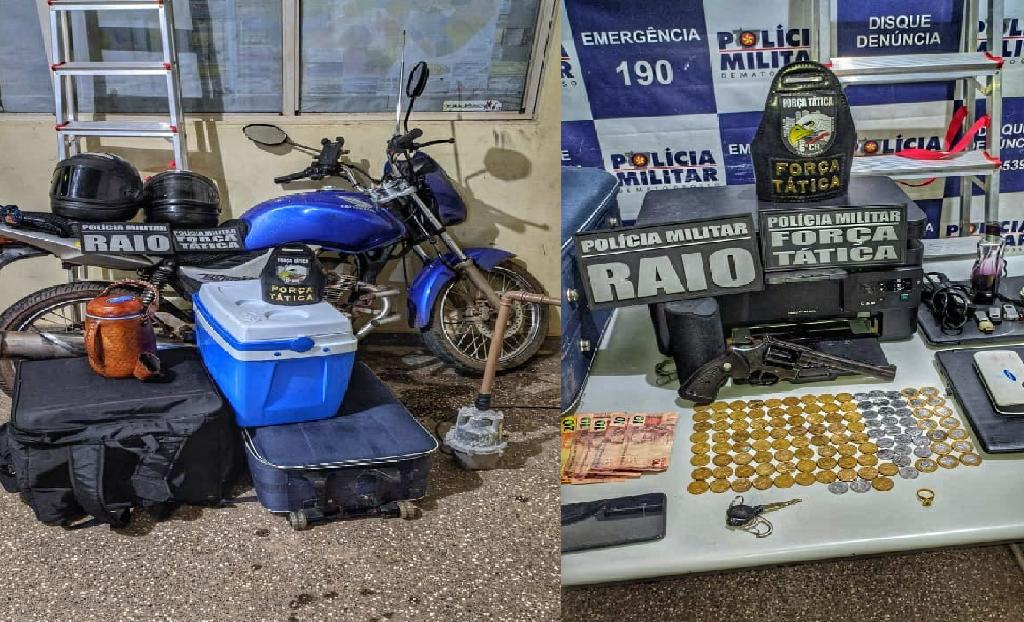 Policiais recuperam motocicleta e diversos produtos furtados de residência e detém dupla em Cáceres 2021 01 15 12:30:22
