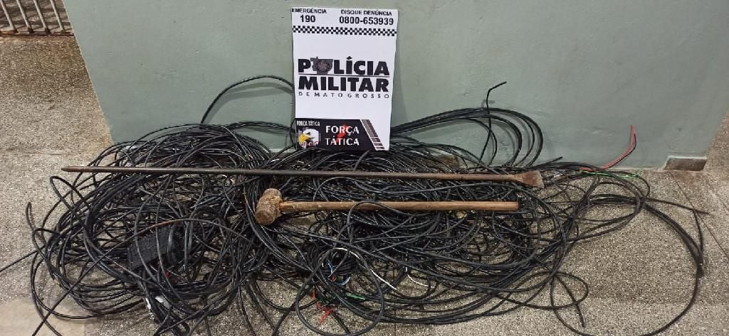 Policiais evitam furto de cabo de energia em Rondonópolis 2021 02 13 18:04:32