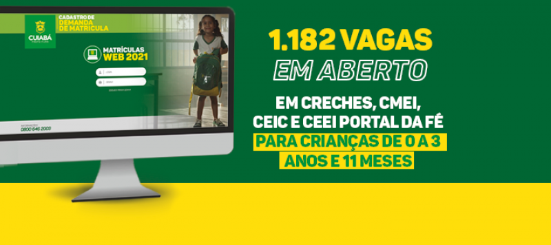 Prefeitura divulga 1 182 vagas em 51 unidades da rede pública municipal de Cuiabá 2021 02 11 11:58:13
