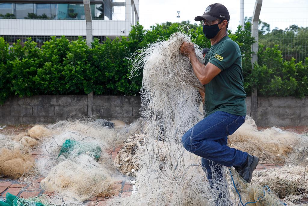 Sema apreende 201 redes de pesca e impede a retirada ilegal de toneladas de peixes2021 02 01 18:49:45