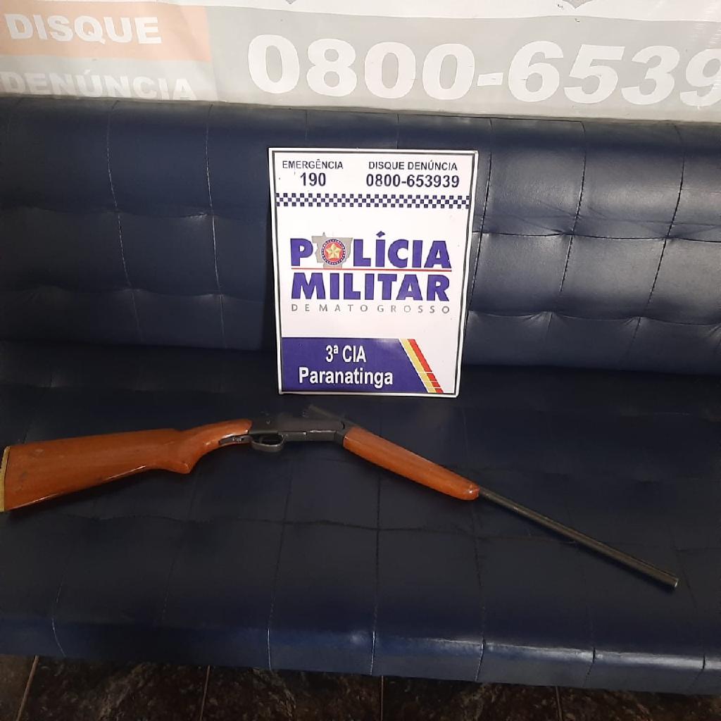 Barreira da PM flagra suspeito com arma de fogo na MT 020 2021 03 19 15:56:03