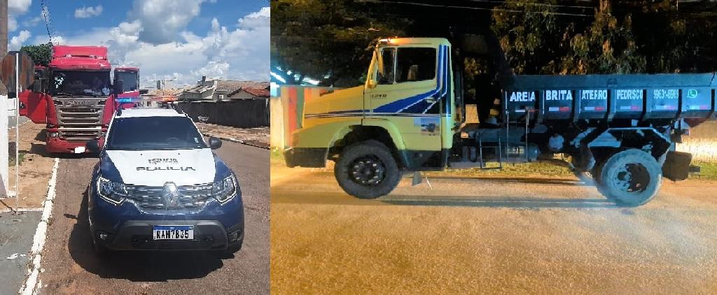 Carreta e caminhão são recuperados em Jaciara e Várzea Grande 2021 03 14 09:19:02