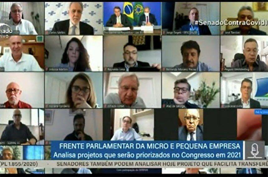 Em reunião com Bolsonaro e Guedes senadores e microempresários pedem caráter permanente ao Pronampe 2021 03 11 22:58:13