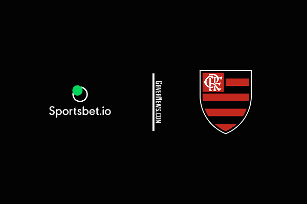 Logomarca da Sportsbet.io e escudo do Flamengo