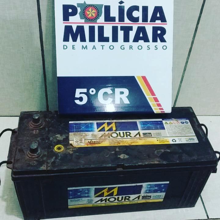 PM recupera bateria de caminhão e prende dupla em flagrante em Barra do Garças 2021 03 03 22:22:10
