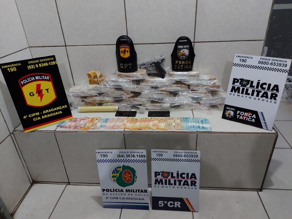 Trabalho integrado entre PMs de Mato Grosso e Goiás prende casal com 24 tabletes de pasta base de cocaína 2021 03 01 12:21:57
