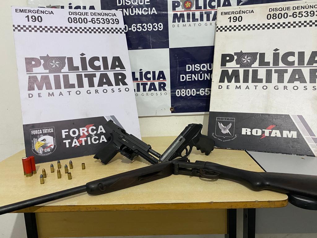 Denúncia auxilia na apreensão de armas de fogo e suspeitos são presos em flagrante 2021 04 22 16:55:10