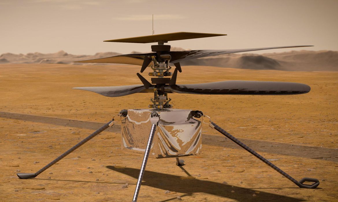 Helicóptero Ingenuity da Nasa faz voo teste com êxito em Marte
