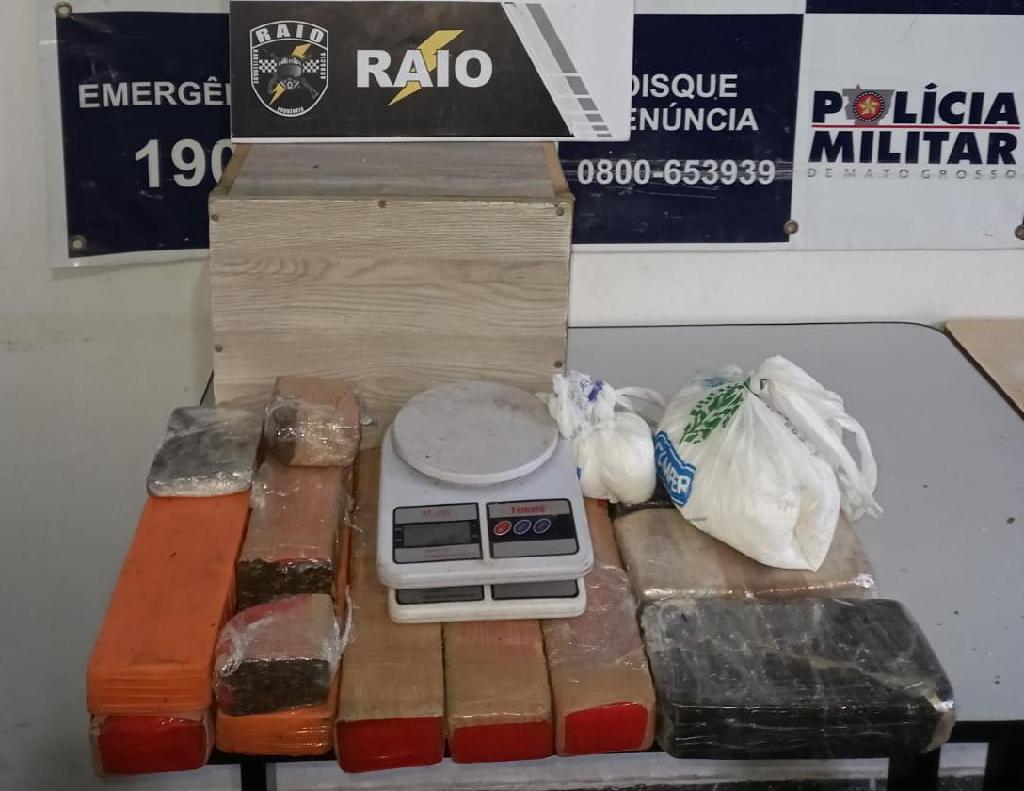 Policiais do Raio apreendem mais de dez quilos de drogas na região do Rio Cuiabá 2021 04 09 16:25:15