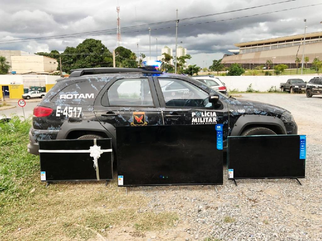 Rotam recupera televisores furtados de loja e prende mais três homens envolvidos no crime 2021 04 19 08:15:22