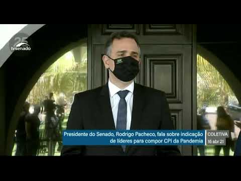 Vídeo: Pacheco diz que instalação da CPI da Pandemia deve ocorrer na quinta 22) ou terça 27) 2021 04 16 15:37:07