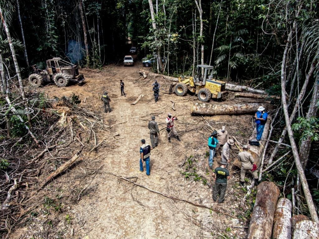 apreensao de maquinarios flagrados em desmate ilegal pela sema mt interrompe ciclo de crimes ambientais