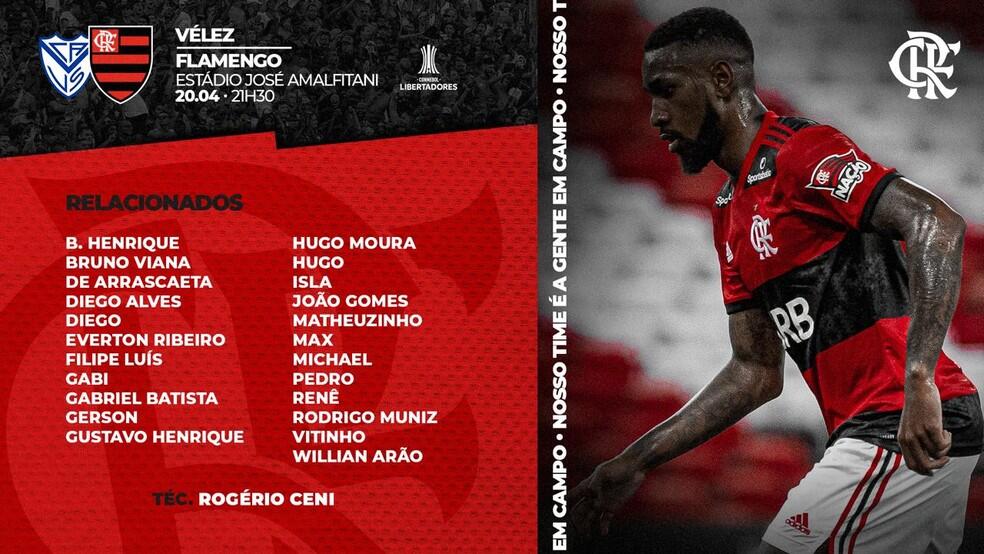 Sem Rodrigo Caio, Flamengo divulga lista de relacionados para estreia na Libertadores 2 whatsapp image 2021 04 18 at 18.53.53