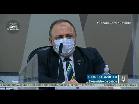 Vídeo: Ministério da Saúde emitiu nota sobre uso da cloroquina com base no CFM afirma Pazuello 2021 05 19 14:15:57