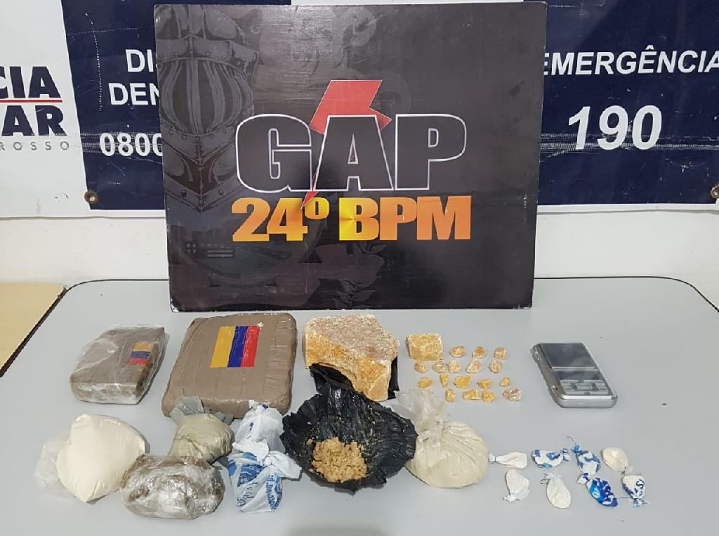 gap apreende maconha cocaina e pasta base em residencia no nova esperanca i